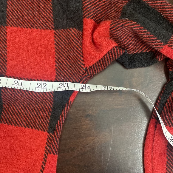 Red and Black Plaid/Checkered Long Sleeve Shirt - Picture 3 of 6